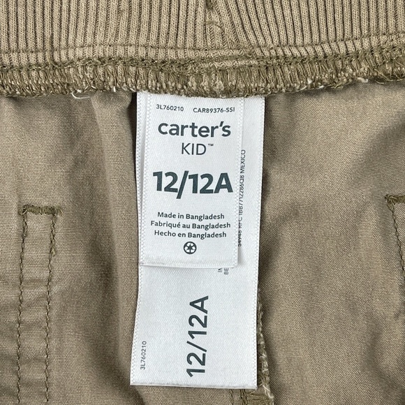 Carters Kid Pants Boys 12/12A Khaki Drawstring - Picture 11 of 11